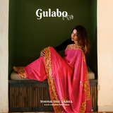 GULABO - Kashmiri Pink Saree with Aari Work