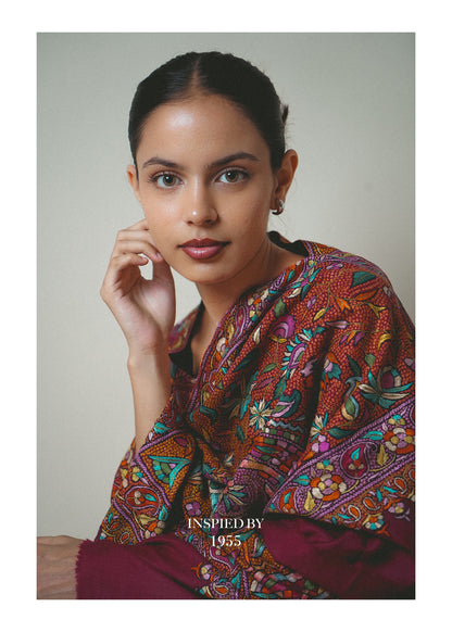 PURE PASHMINA SHAWL - ONION PINK