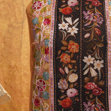Kashmiri Mustard Printed Kurti with Aari work Embroidery